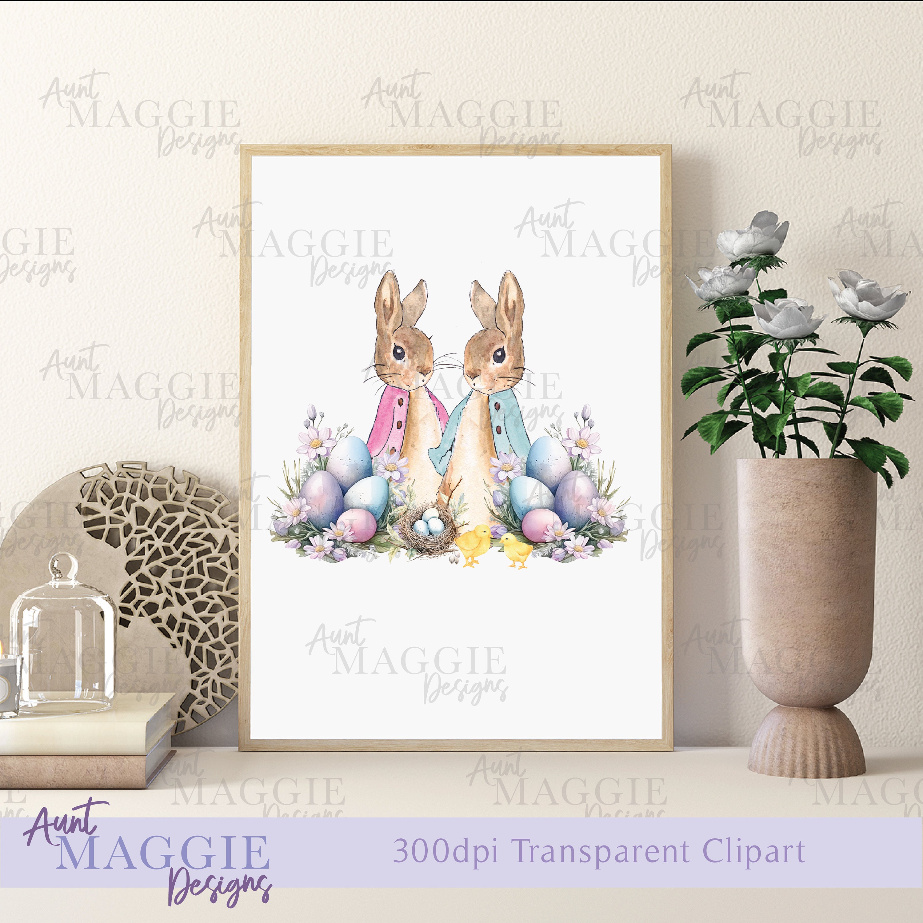 Peter Rabbit Flopsy Bunny Clipart PNG Spring Sublimation UV-DTF ...