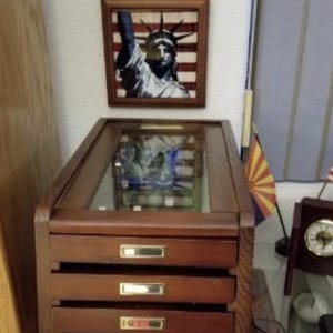 Antique Cabinet Display Case for Knife, Watch & Jewelry Collectors