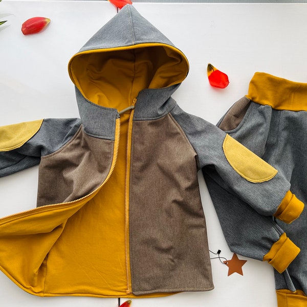 Softshell Anzug Zweiteiler Set für Baby &Kinder Regen Jacke und Hose Mädchen Junge viele Größen.