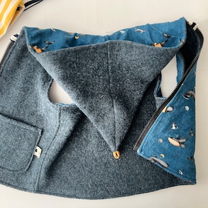 Vest baby|children for girls|boys. Wool felt jacket without sleeves for the transition period.