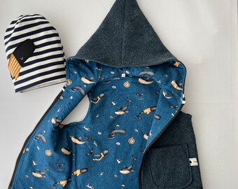 Gilet bébé|enfants pour filles|garçons. Veste de marche en laine sans manches pour la transition.