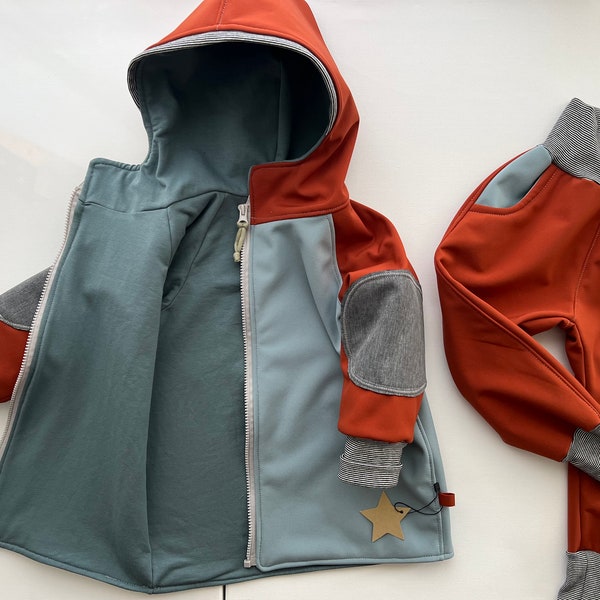 Softshell Jacke+Hose für Baby &Kinder  Regen|Anzug  Mädchen oder Junge 74 80 86  98 104 110 116 122 128 und mehr .Robuste Bekleidung