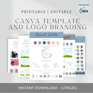 Canva Brand Kit Template, Business Branding Kit, Brand Board Template, Brand Kit, Brand Board