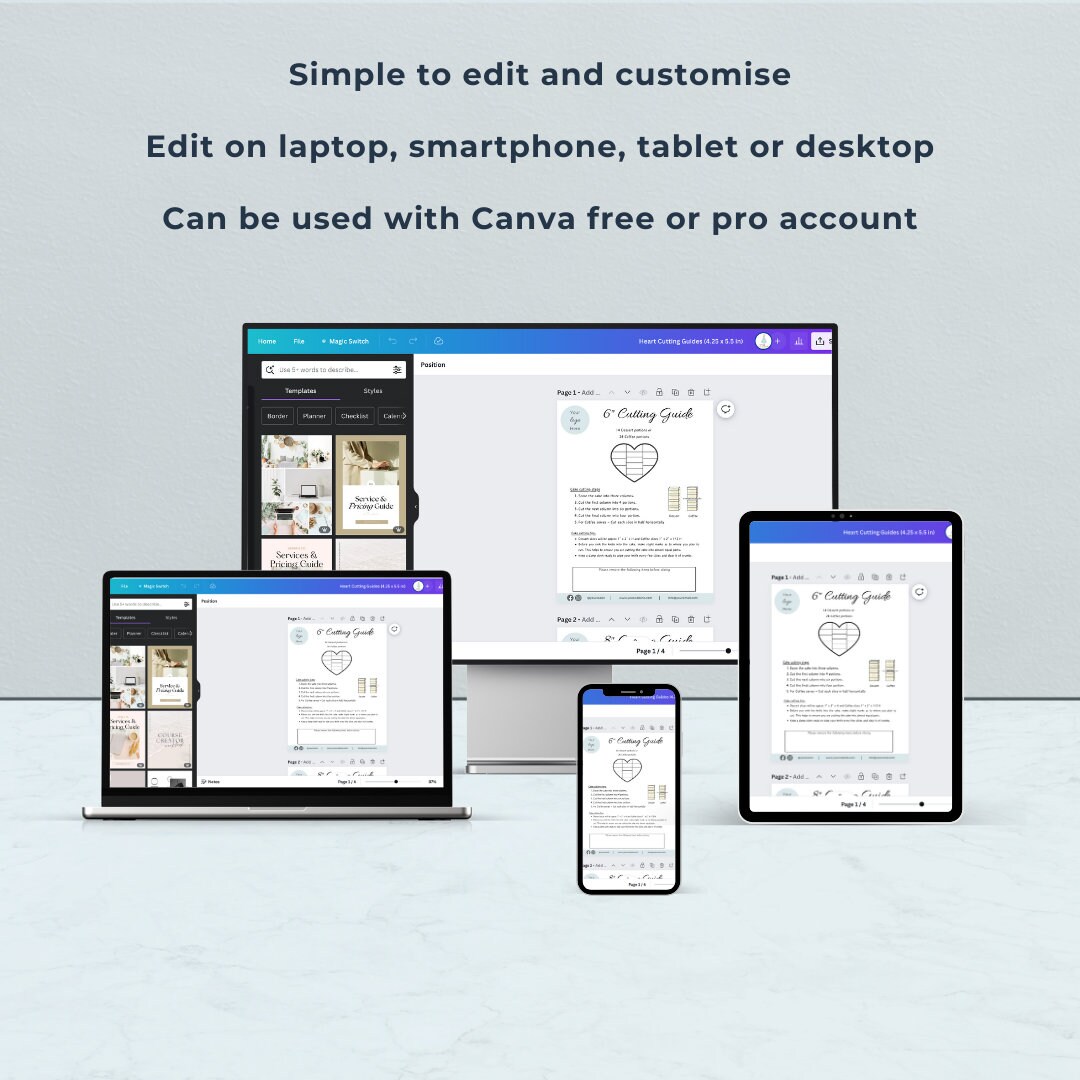 Heart Cake Cutting Guides, Printable Cake Cutting Template, Vintage