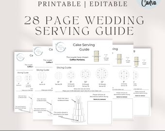 Tiered Wedding Cake cutting guide, Disassembly & dowel placement, Event venue cutting information, Cake Serving Instructions