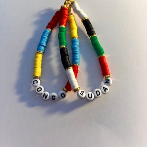 2-Piece Set: Palestine Map Symbol Colorful Bracelets – Adjustable Solidarity Duo (Unisex) main image 1