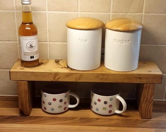 Kitchen display shelf, Raised display shelf, Table centre piece for kitchen, bathroom shelf, Storage