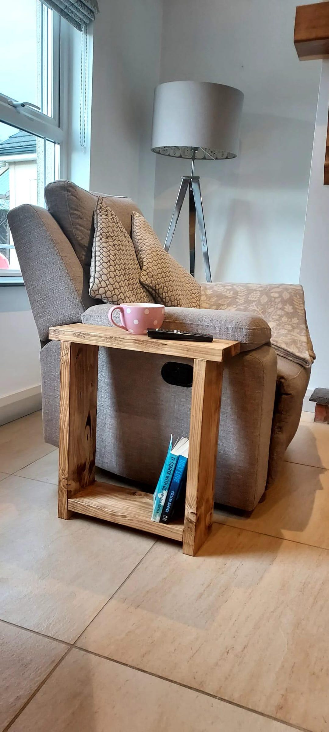 Sy Side Table End Table, Solid Wood, Narrow Sofa Side Table - Various Sizes and ...