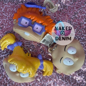 1997 Viacom Applause Rugrats Angelica,Tommy Pickles,Chucky Coin Purse Clip Vintage