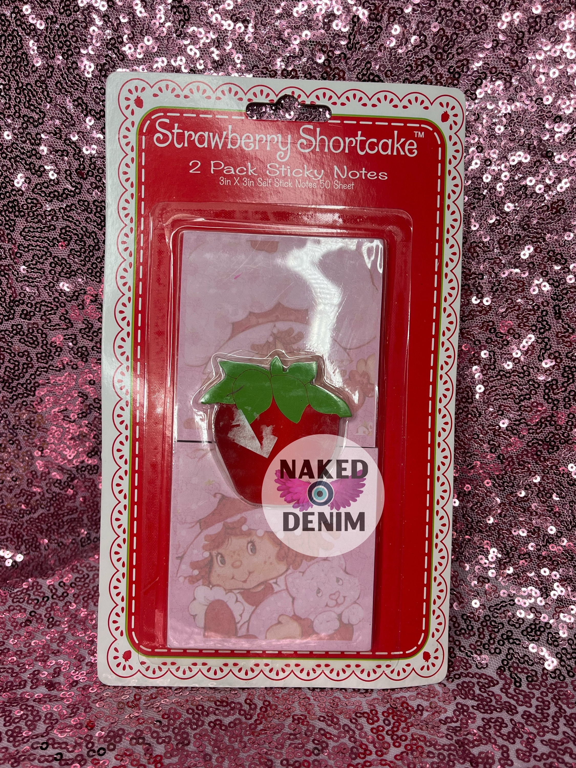 strawberry Shortcake Retro Sticky notepads,rare new in box Strawberry Shortcake 2000