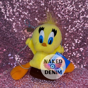 tweety plush stuffed animal hangs on window comes with suction hanger,Looney tunes vintage