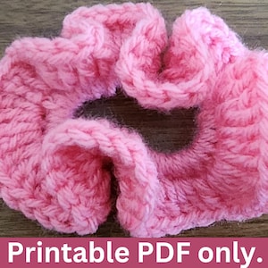 Printable Hair Scrunchie Crochet Pattern. Hair elastics. Hair tie. Crochet Patterns.