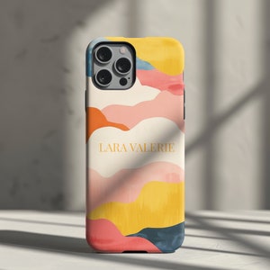 a phone case with a colorful design on it