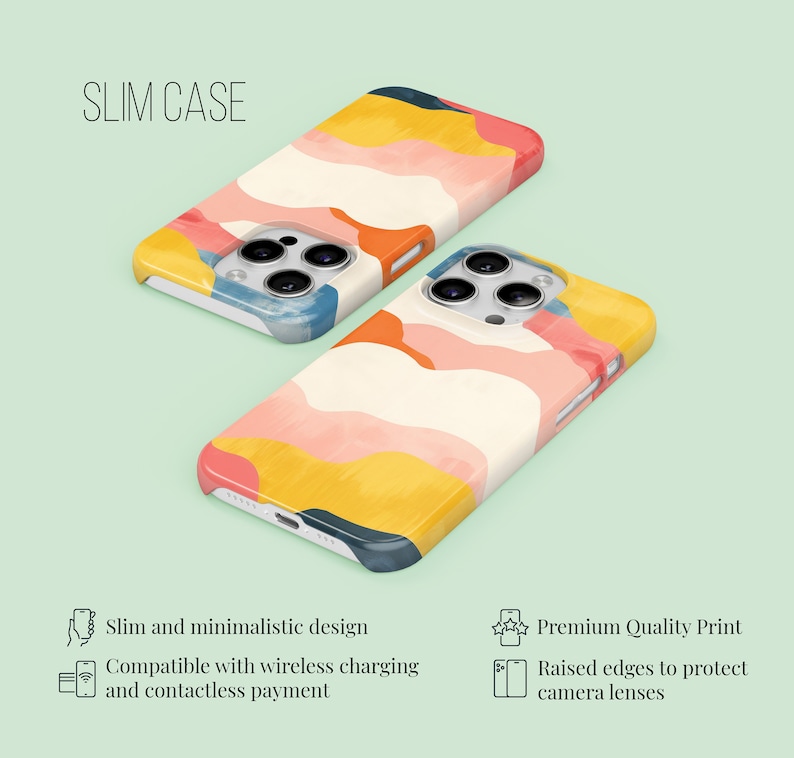 Custom Colorful Smartphone Case Apple iPhone 11 12 13 14 15 Pro Max Plus Samsung S20 21 22 23 Ultra Preppy Aesthetic Slim Though Gift zdjęcie 3