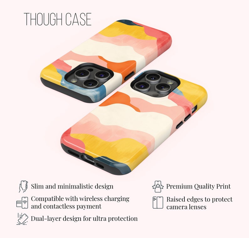 Custom Colorful Smartphone Case Apple iPhone 11 12 13 14 15 Pro Max Plus Samsung S20 21 22 23 Ultra Preppy Aesthetic Slim Though Gift zdjęcie 4