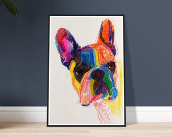 Hund Wandkunst N°216 GERAHTER Druck | Doggo Print petshop Art Tierkunst Hundeplakat Geschenk für Hundebesitzer Hundeliebhaber