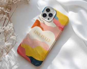 Custom Colorful Smartphone Case | Apple iPhone 11 12 13 14 Pro Max Plus Samsung S20 21 22 23 Ultra - Preppy Aesthetic Slim Though Gift