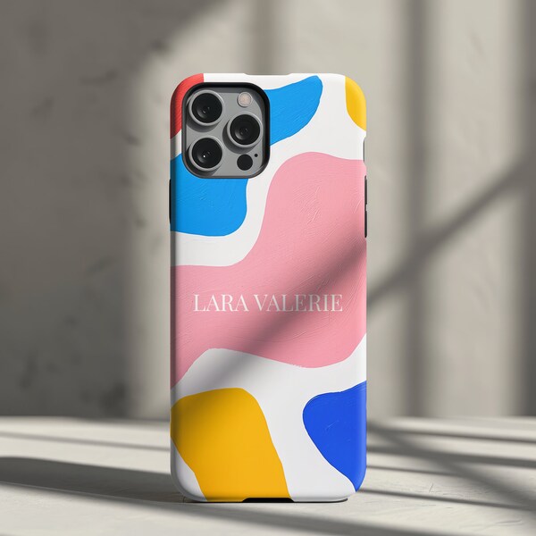 Personalisierte bunte Smartphone Fall iPhone Samsung Preppy ästhetic | iPhone 11 12 13 14 Pro Max Plus S20 21 22 23 Ultra | Slim Case Name