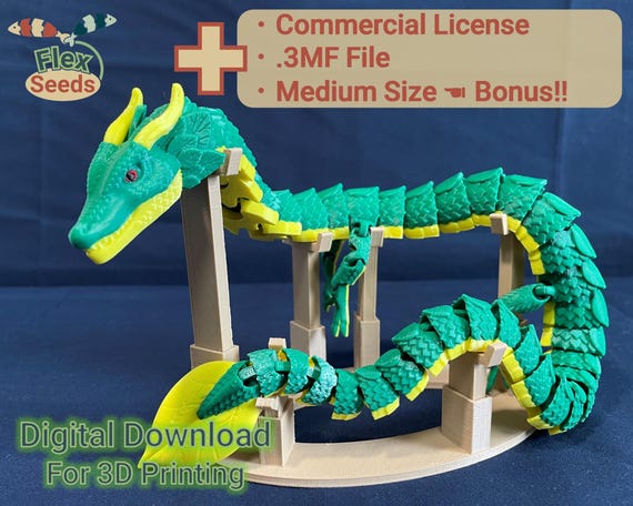 Flexi Leaf Dragon Mark-2 Set: 3D Printing STL File - Etsy
