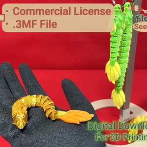 Flexi Mini Japanese Dragon (Print-in-place)