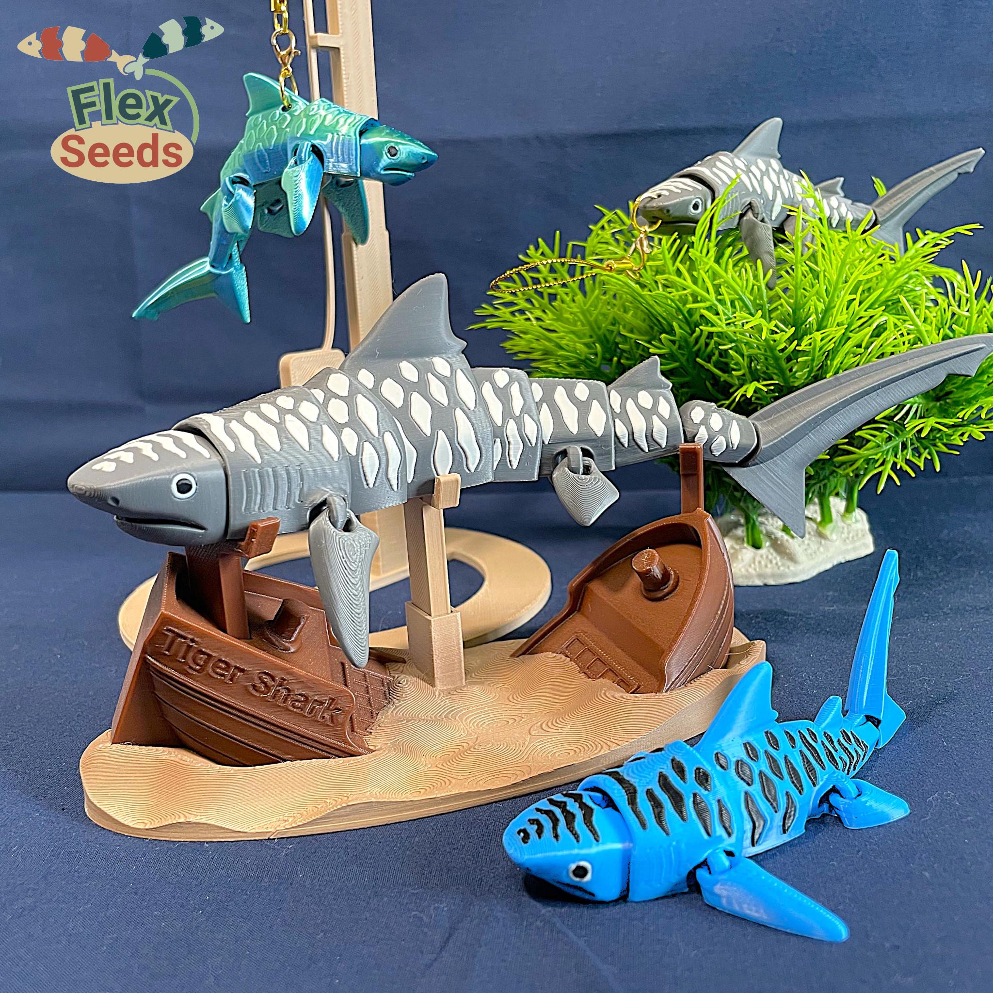 Articulated Tiger Shark STL, Flexi Shark 3D Print File - Etsy