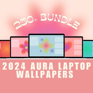 2024 Laptop Desktop Aura Wallpaper Organizer Bündel | Schule, Arbeit und Zuhause |
