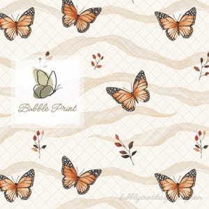 Boho Neutral Butterfly Seamless Pattern Repeat File Seamless Wallpaper Neutral Digital Paper Free Commercial Use JPG Digital Download
