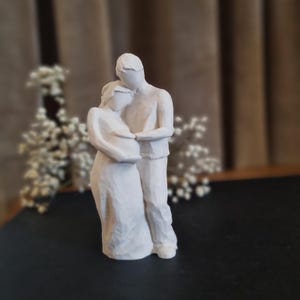 Para w ciąży statua prezent na baby shower ogłoszenie ciąży pomysł na prezent na baby shower prezent dla pary noworodek wspomnienie ciąży matka chrzestna przyjaciółka