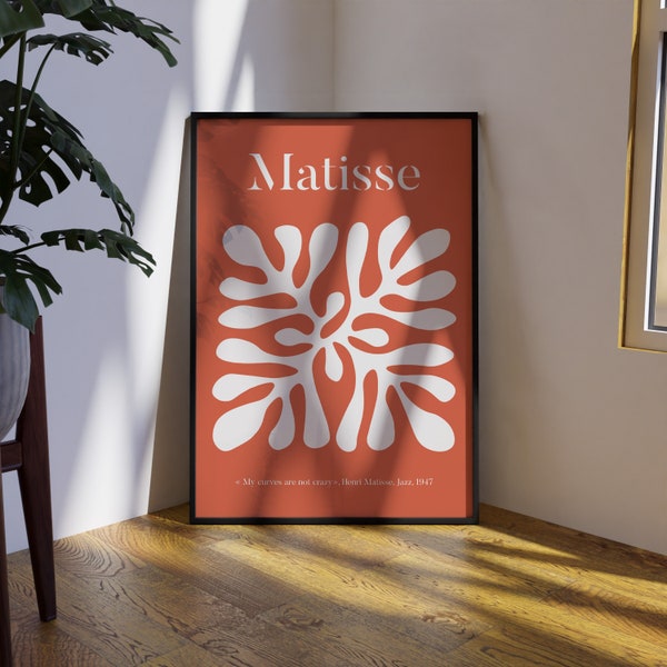 Affiche Matisse Henri - Impressions art mural - Décoration bohème orange moderne - Poster aesthetic retro vintage