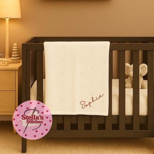 Embroidered baby blanket | Baby name blanket | Customised blanket | Customised baby gift | New baby | Personalised blanket