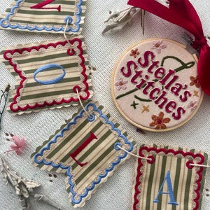 Guirnalda/banderín personalizado con nombre para niño, rayas verdes y azules, decoración colorida para la habitación del bebé, pancarta para fiesta infantil, temática vintage para dormitorio, habitación de circo