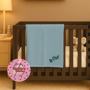 Embroidered baby blanket | Baby name blanket | Customised blanket | Customised baby gift | New baby | Personalised blanket