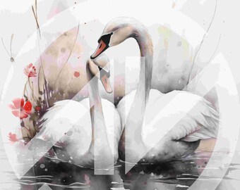 5 clipartów lovebirds, pobieranie cyfrowe, wydruk cyfrowy, wysokiej jakości pliki JPG, akwarela do druku, akwarela