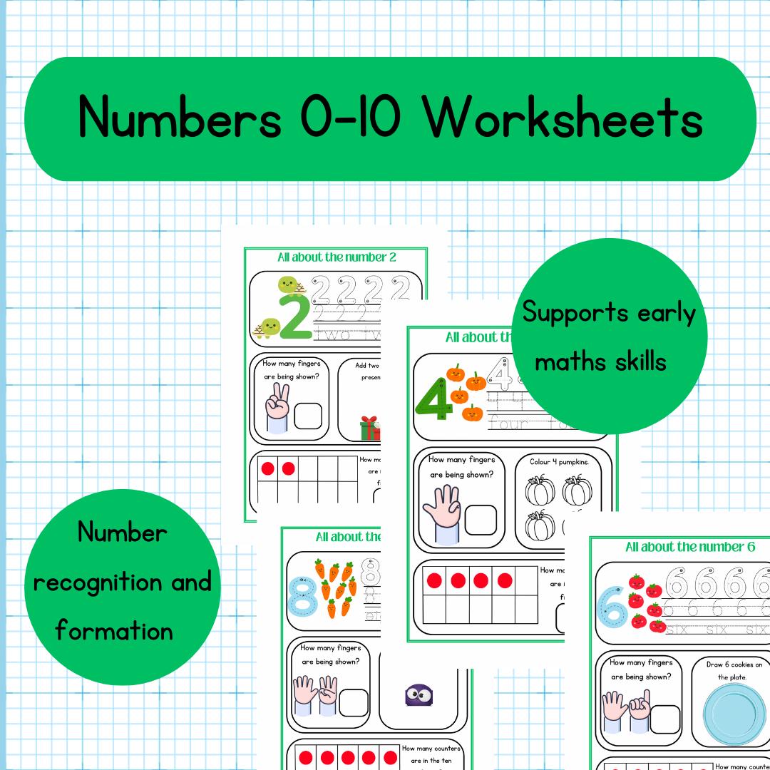 Maths Worksheets | Numbers 0-10 Maths Worksheet | Early Years Maths ...