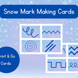 Kaarten maken voor het maken van sneeuwmarkeringen | Wintertekens maken | Vroegtijdige alfabetiseringsactiviteit | Voorbeschrijfbare kaarten | Klaslokaal of thuisgebruik | Downloadbaar | Print & Go