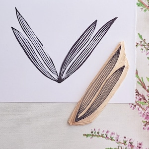 Grasbladstempel plant stempel journaling scrapbooking stempel DIY huwelijksuitnodiging set natuur kaarten maken stempel kunstenaar briefpapier supply: