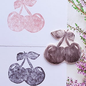 Kersenrubberstempel Leuke fruitstempel voor journaling Scrapbooking Kaarten maken, doe-het-zelf, handgemaakte tags Op de natuur geïnspireerde projecten Labels maken