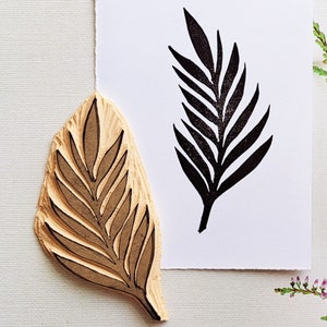 Pieczątka gumowa Fern Branch – botaniczny stempel inspirowany naturą do scrapbookingu, prowadzenia dzienników, tworzenia kartek, majsterkowania i artykułów piśmiennych Drukowanie liści