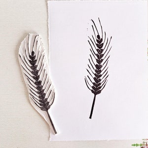 Handgesneden stempel voor creative journaling linosnede kunst stempel aanbod tarwe takje scrapbooking essentials kaarten maken bloemenprint blok DIY set