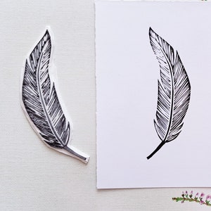 Pióro ręcznie robiony stempel gumowy do scrapbookingu, stempel ze zwierzęciem przyrodniczym do dziennika artystycznego, mixmedia, artykuły piśmiennicze, DIY, styl boho, zaproszenie