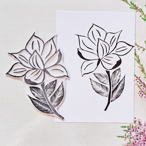 Duży stempel kwiatowy do dziennika, artykuły piśmiennicze dla artystów, dekoracje, scrapbooking, zaproszenia, zestaw DIY do stemplowania ubrań, stempel do malowania ścian