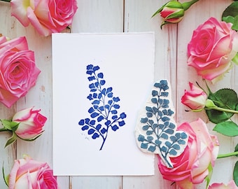 Twig Plant Rubber Stamp - Floral Print, Cardmaking, Scrapbooking