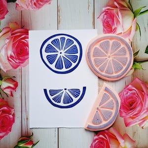 Timbri in gomma per scrapbooking, inviti, timbri decorativi, fetta di limone e arancia, blocco per timbri, timbri murali fai da te, timbri per magliette.