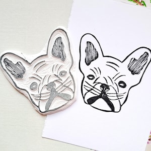 Französische Bulldogge Stempel – Süßer Hund für Bastelarbeiten, DIY Schreibwaren, Journaling, Scrapbooking, Geschenkverpackungen & handgemachte Projekte