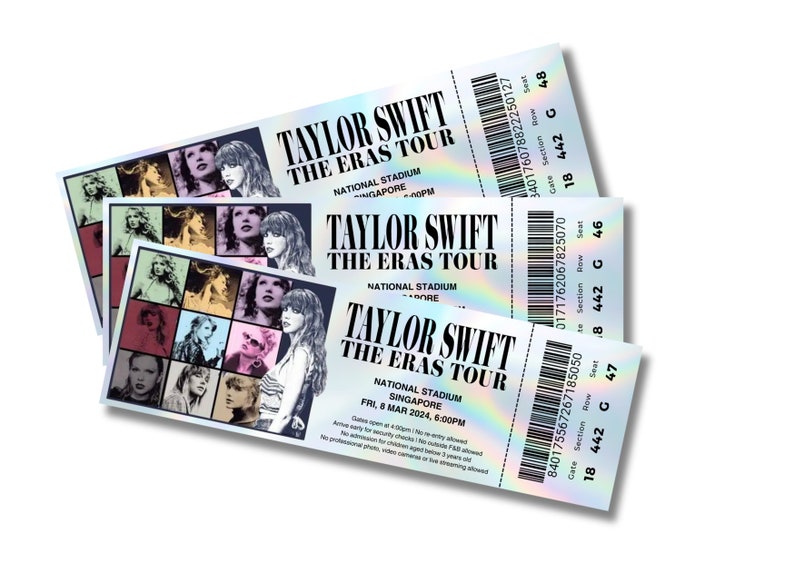 Taylor Swift The Eras Tour Ticket Template Canva Editable Non-Pro Account Compatible image 2