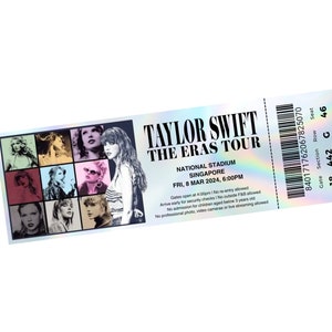 Taylor Swift The Eras Tour Ticket Template Canva Editable Non-Pro Account Compatible image 1
