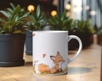 Foxes & Brews, Fox Coffee Mug, Birthday Gift, Gift For Her, Gift For Mom, Nature Lover, Tea Mug, Coffee Mug