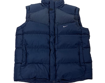 Vintage Nike Puffer Vest Gilet Jacket - L  Outerwear Padded Down Coat Puffa Outdoor Winter Bomber Jacke Daunenjacke winter