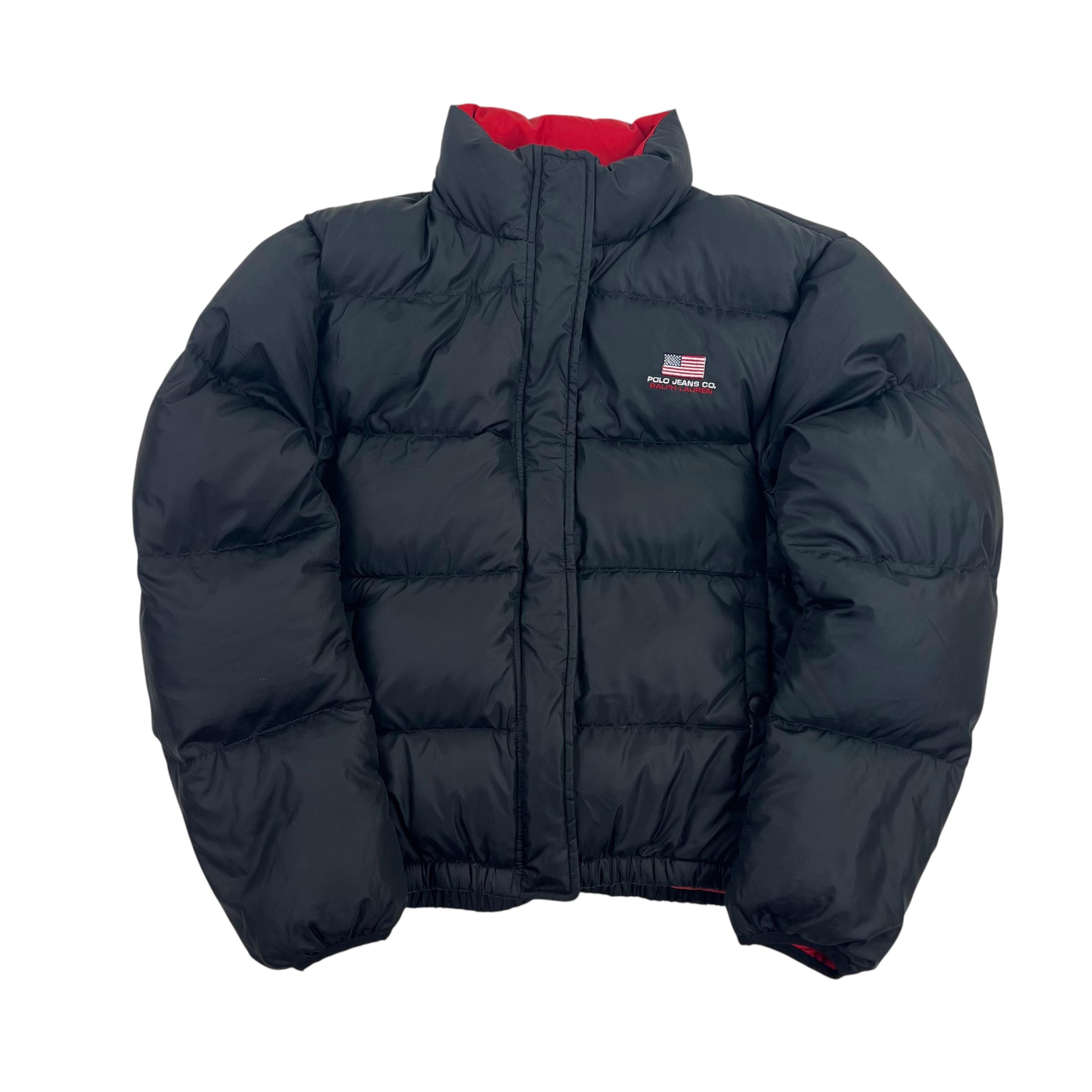 polo sport vintage black puffer jacket