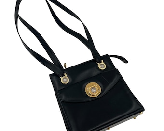 Vintage Gianni Versace Laather Handle Bag Handbag Handtasche Handtasche Tasche Handbag Shoulder crossbody tragetasche